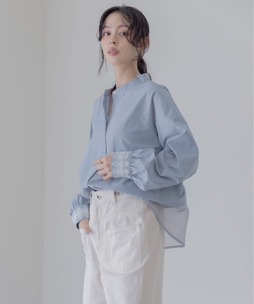 Eimee Law(エイミーロウ)の「ボウタイカフスレースブラウス(シャツ/ブラウス・レディース・オフホワイト/ブラック/グレー系/ホワイト系/ブラック系/サックスブルー・38/FREE)」の22枚目の写真