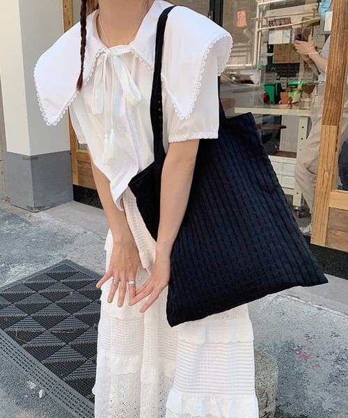 HALEYPESCA/【A4収納可】パステルカラーチェックトートバッグ