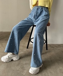 【S/Mサイズ展開】2WAYライズワイドデニムパンツ 1032030020