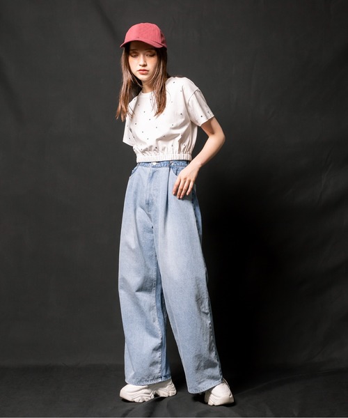 OLIVE des OLIVE(オリーブデオリーブ)の「【S/Mサイズ展開】2WAYライズワイドデニムパンツ 1032030020(デニムパンツ・レディース・ブルー/サックスブルー/スミクロ/ブルー系その他/インディゴブルー・SMALL/MEDIUM)」の8枚目の写真