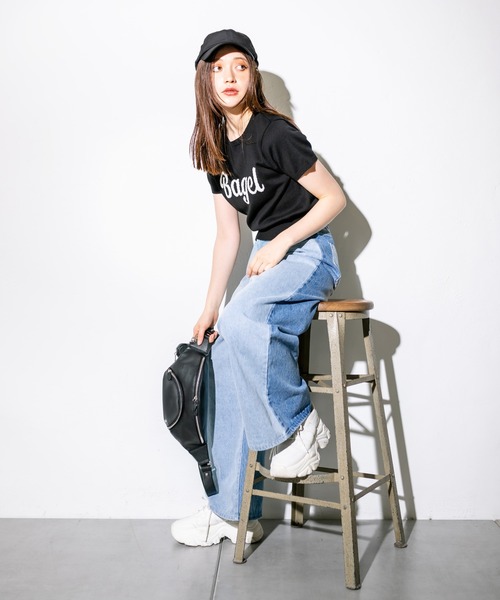 OLIVE des OLIVE(オリーブデオリーブ)の「【S/Mサイズ展開】2WAYライズワイドデニムパンツ 1032030020(デニムパンツ・レディース・ブルー/サックスブルー/スミクロ/ブルー系その他/インディゴブルー・SMALL/MEDIUM)」の15枚目の写真