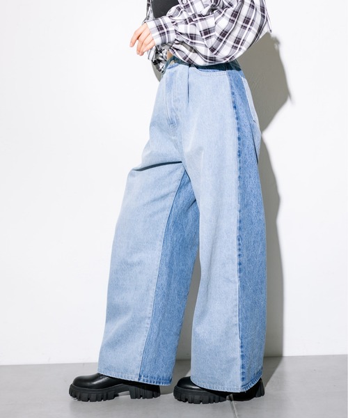 BODYSONG. リバーシブルパンツ デニム・オリーブ BODYSONG. リバーシブルパンツ デニム・オリーブ BODYSONG