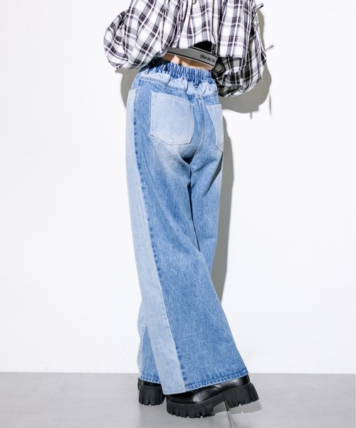 OLIVE des OLIVE(オリーブデオリーブ)の「【S/Mサイズ展開】2WAYライズワイドデニムパンツ 1032030020(デニムパンツ・レディース・ブルー/サックスブルー/スミクロ/ブルー系その他/インディゴブルー・SMALL/MEDIUM)」の21枚目の写真