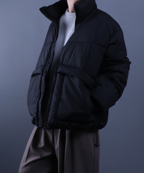 ANPAS（アンパス）の「Volume Highneck Oversized Eco Down Jacket/別注 ボリューム ハイネック オーバーサイズ  エコダウンジャケット レディース メンズ 防寒（ダウンジャケット/コート・メンズ・ライトグレー/オフホワイト/ブラック・M/L/LL）」の19枚目の写真