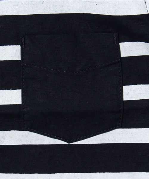 CIAOPANIC TYPY（チャオパニックティピー）の「KIDS 綿麻半袖ボーダーBDシャツ（シャツ/ブラウス・キッズ・ホワイト/ネイビー・105/125/115/135/95）」の5枚目の写真