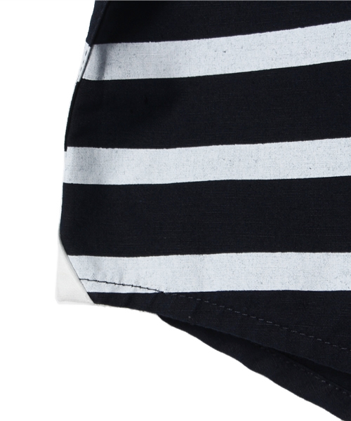 CIAOPANIC TYPY（チャオパニックティピー）の「KIDS 綿麻半袖ボーダーBDシャツ（シャツ/ブラウス・キッズ・ホワイト/ネイビー・105/125/115/135/95）」の8枚目の写真