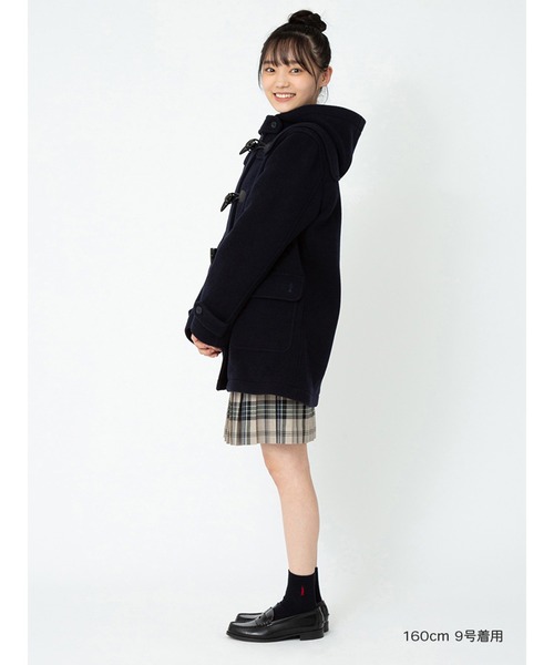 EASTBOY（イーストボーイ）の「ダッフル コート Wフェイス 通学 スクール 中学生 高校生（ダッフルコート・キッズ・ダークブラウン/ネイビー・11号/9号/7号）」の11枚目の写真