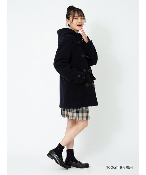 EASTBOY（イーストボーイ）の「ダッフル コート Wフェイス 通学 スクール 中学生 高校生（ダッフルコート・キッズ・ダークブラウン/ネイビー・11号/9号/7号）」の12枚目の写真
