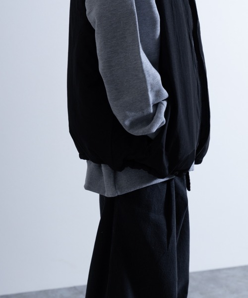 NYLAUS（ナイラス）の「Washed Nylon Super Loose Padded Military Vest / ワッシャーナイロン スーパールーズ フェイクダウン ミリタリーベスト（ダウンベスト・メンズ・オリーブ/セージグリーン/ブラック・L/M）」の10枚目の写真