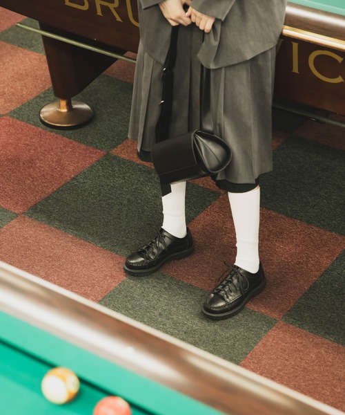 forksy.（フォルクシー）の「【forksy.】トラックソールレースアップローファー（ローファー・レディース・ダークブラウン/ブラック・S/L/LL/M）」の4枚目の写真