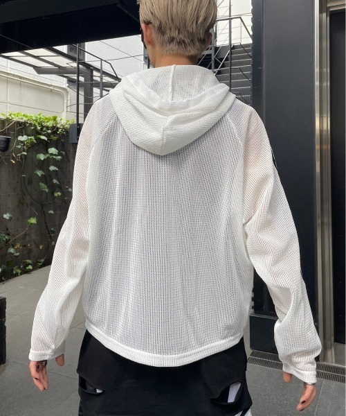 [IONSEOUL]Mesh Track Hoodie ジップアップ★韓国ファッション★ XU（エックスユー）の「ストリートファッション XU エックスユー