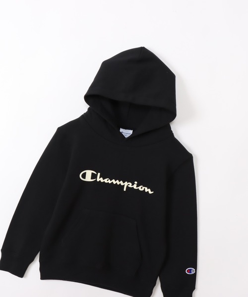 Champion(チャンピオン)の「【Champion/チャンピオン】キッズ ベーシック フーデッドスウェットシャツ(パーカー・キッズ・ネイビー/オートミール/ダークグリーン/グレー/ブラック/バーガンディー・150/140/160/100/120/110/130)」の8枚目の写真
