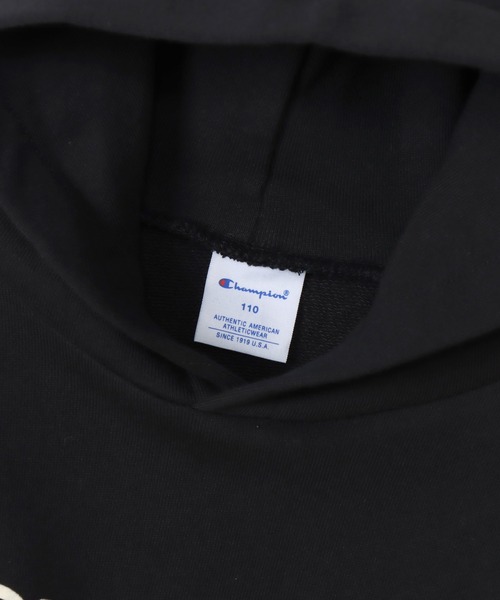 Champion(チャンピオン)の「【Champion/チャンピオン】キッズ ベーシック フーデッドスウェットシャツ(パーカー・キッズ・ネイビー/オートミール/ダークグリーン/グレー/ブラック/バーガンディー・150/140/160/100/120/110/130)」の9枚目の写真