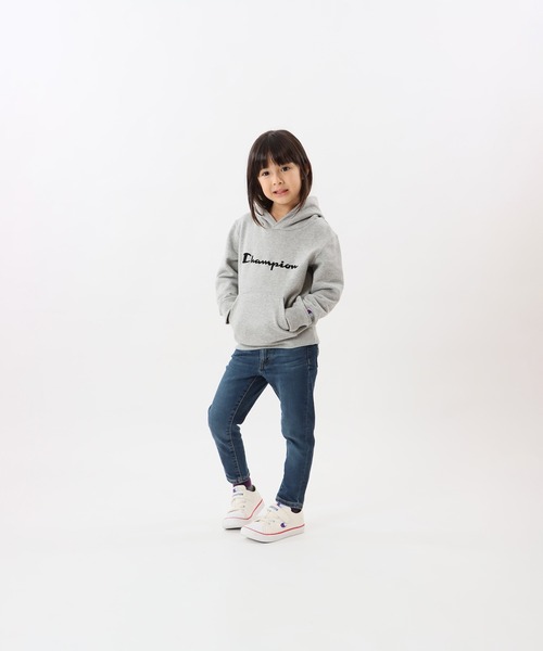 Champion(チャンピオン)の「【Champion/チャンピオン】キッズ ベーシック フーデッドスウェットシャツ(パーカー・キッズ・ネイビー/オートミール/ダークグリーン/グレー/ブラック/バーガンディー・150/140/160/100/120/110/130)」の14枚目の写真
