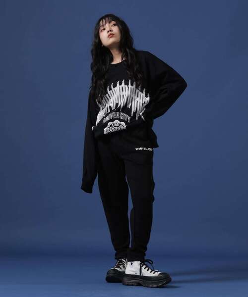 WHITELAND(ホワイトランド)の「【WEB&DEPOT限定】WHITELAND/ホワイトランド/LOGO SWEAT PANTS(その他パンツ・レディース・ホワイト/ブラック/グレー/カーキ・M/L/S)」の7枚目の写真