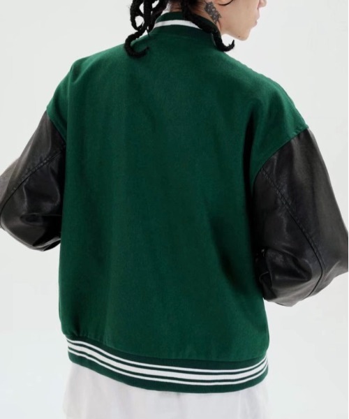 Burner（バーナー）の「【OKUOKU　0909】ジャケット / カジュアル / ストリート oku-outer-677391249971-42（その他アウター・メンズ・ブラック/ブラック×グリーン・L/M/XL/XXL）」の9枚目の写真