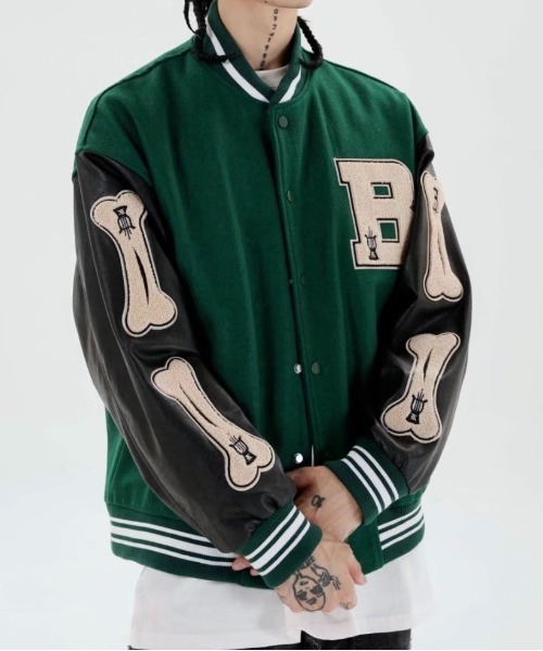 Burner（バーナー）の「【OKUOKU　0909】ジャケット / カジュアル / ストリート oku-outer-677391249971-42（その他アウター・メンズ・ブラック/ブラック×グリーン・L/M/XL/XXL）」の10枚目の写真