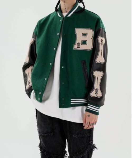 Burner（バーナー）の「【OKUOKU　0909】ジャケット / カジュアル / ストリート oku-outer-677391249971-42（その他アウター・メンズ・ブラック/ブラック×グリーン・L/M/XL/XXL）」の11枚目の写真