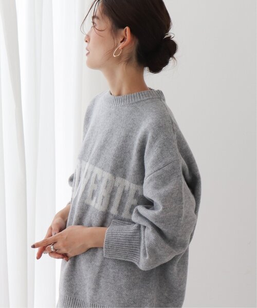 frames RAY CASSIN（フレームスレイカズン）の「ジャガードロゴニットプルオーバー（ニット/セーター・レディース・レッド/チャコールグレー/ネイビー/ライトグレー・FREE）」の16枚目の写真