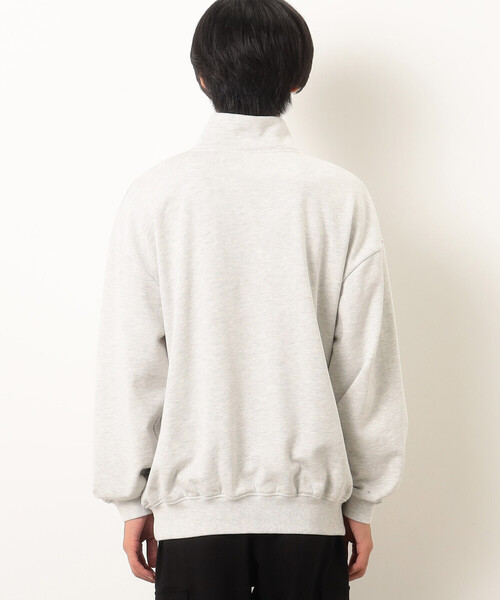 Purple&Yellow（パープルアンドイエロー）の「ＣＶＣ裏毛 メッセージ刺繍 ハーフジッププルオーバー（Tシャツ/カットソー・メンズ・ブラック/グリーン/オートミール・SMALL/LARGE/MEDIUM）」の22枚目の写真