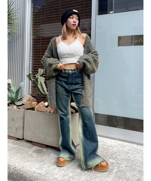 EVRIS(エヴリス)の「10周年記念【Atmos pink × EVRIS コラボ】ルーズビーニー(ニットキャップ/ビーニー・レディース・ブラック/グレー・FREE)」の21枚目の写真