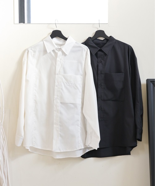 ULEULA（ウルア）の「ビックシルエットシャツ/オーバーサイズベーシックシャツ（シャツ/ブラウス・レディース・ホワイト/ブルー/ピンク/ブラック・FREE）」の13枚目の写真