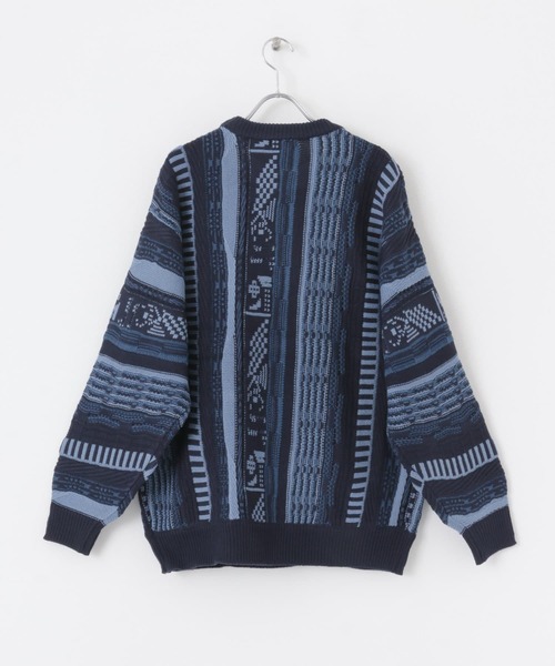 ITEMS URBANRESEARCH（アイテムズ アーバンリサーチ）の「マルチジャカード クルーネックニット（ニット/セーター・メンズ・アイボリー/ネイビー/ブラック/グリーン・MEDIUM/LARGE）」の17枚目の写真