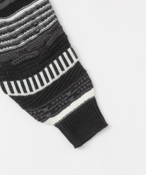 ITEMS URBANRESEARCH（アイテムズ アーバンリサーチ）の「マルチジャカード クルーネックニット（ニット/セーター・メンズ・アイボリー/ネイビー/ブラック/グリーン・MEDIUM/LARGE）」の21枚目の写真