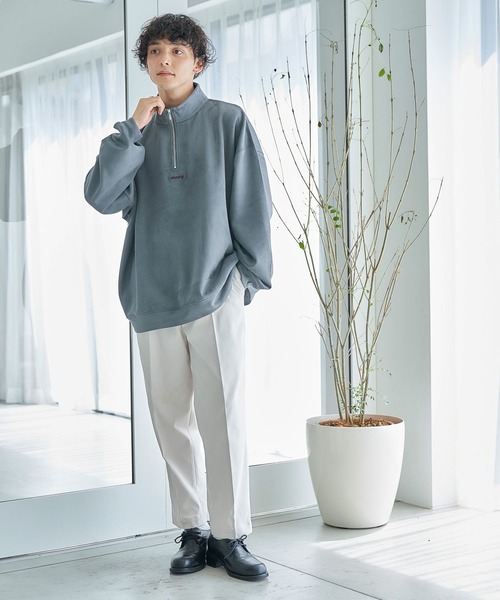 RAGEBLUE(レイジブルー)の「【WEB限定】プチ刺繍/ルーズシルエットカットスウェードハーフジップ(スウェット・メンズ・ホワイト/ダークグレー/ワインレッド/ブルー系その他/ベージュ・FREE)」の20枚目の写真