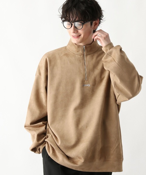 RAGEBLUE(レイジブルー)の「【WEB限定】プチ刺繍/ルーズシルエットカットスウェードハーフジップ(スウェット・メンズ・ホワイト/ダークグレー/ワインレッド/ブルー系その他/ベージュ・FREE)」の9枚目の写真