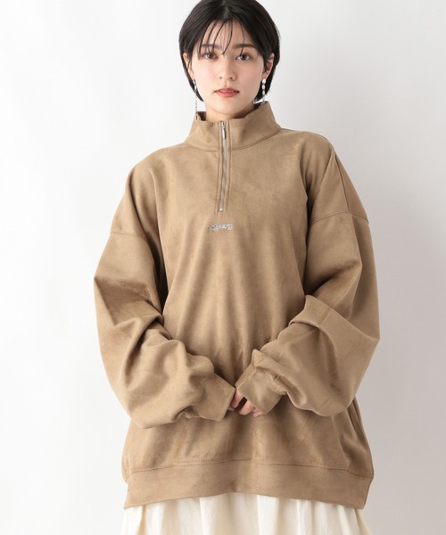 RAGEBLUE(レイジブルー)の「【WEB限定】プチ刺繍/ルーズシルエットカットスウェードハーフジップ(スウェット・メンズ・ホワイト/ダークグレー/ワインレッド/ブルー系その他/ベージュ・FREE)」の13枚目の写真