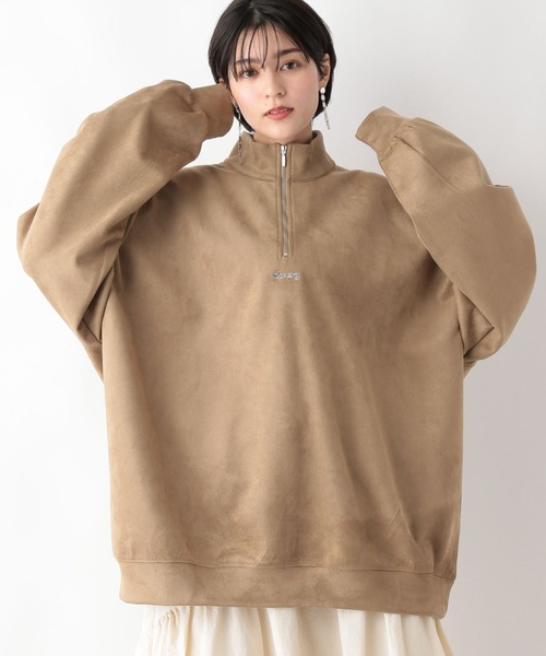 RAGEBLUE(レイジブルー)の「【WEB限定】プチ刺繍/ルーズシルエットカットスウェードハーフジップ(スウェット・メンズ・ホワイト/ダークグレー/ワインレッド/ブルー系その他/ベージュ・FREE)」の14枚目の写真