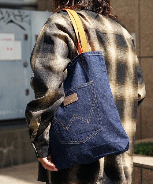 Wrangler（ラングラー）の「WRANGLER/ラングラー Tote bag トートバッグ（トートバッグ・メンズ・ブルー/インディゴブルー・FREE）」の13枚目の写真