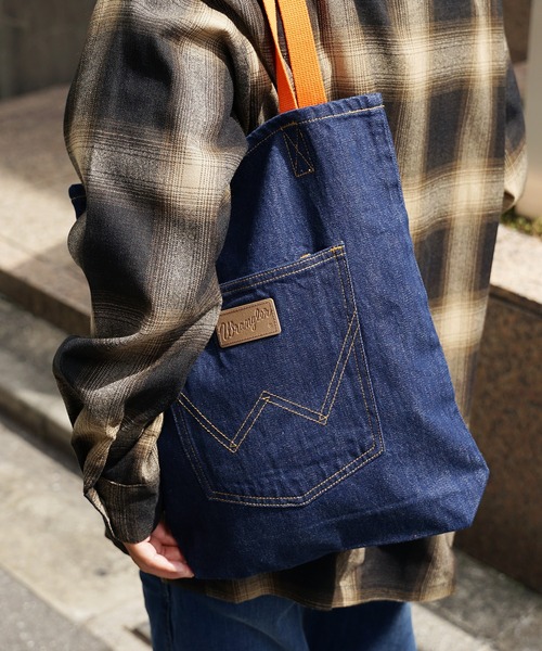 Wrangler（ラングラー）の「WRANGLER/ラングラー Tote bag トートバッグ（トートバッグ・メンズ・ブルー/インディゴブルー・FREE）」の12枚目の写真