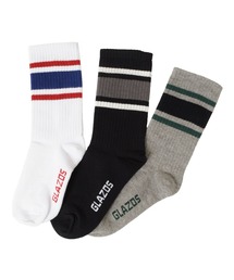 GLAZOS | クルー丈ラインソックス3足セットA(その他ベビー用品)
