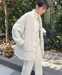 fredy emue（フレディエミュ）の「ファー×キルトコート（ブルゾン）」