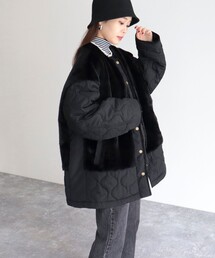 fredy emue | ファー×キルトコート(ブルゾン)