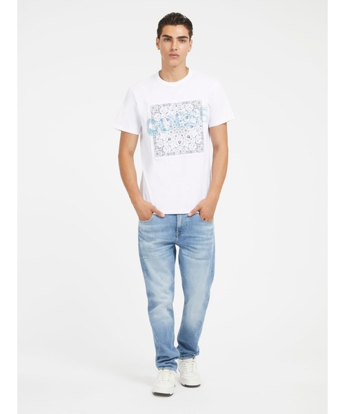 Guess（ゲス）の「Cachemire Patch Logo Tee（Tシャツ/カットソー・メンズ・ホワイト・MEDIUM/LARGE/X-LARGE/SMALL）」の3枚目の写真