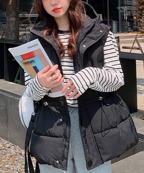 NANEA（ナネア）の「ウエストドローコード付きダウンベスト（ダウン