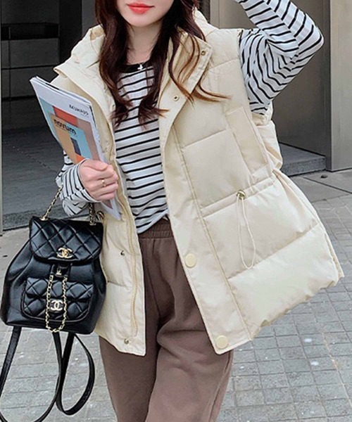 NANEA（ナネア）の「ウエストドローコード付きダウンベスト（ダウン