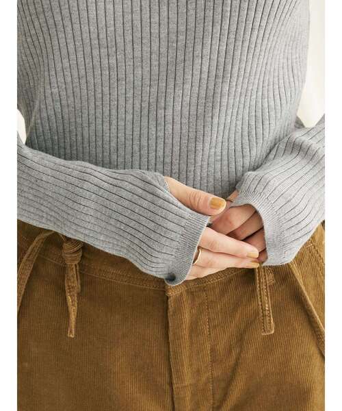 CRAFT STANDARD BOUTIQUE（クラフトスタンダードブティック）の「洗える　ウォッシャブルリブタートルニットプルオーバー（ニット/セーター・レディース・ボルドー/ライトグレー/マスタード/アイボリー/ブラック・FREE）」の12枚目の写真