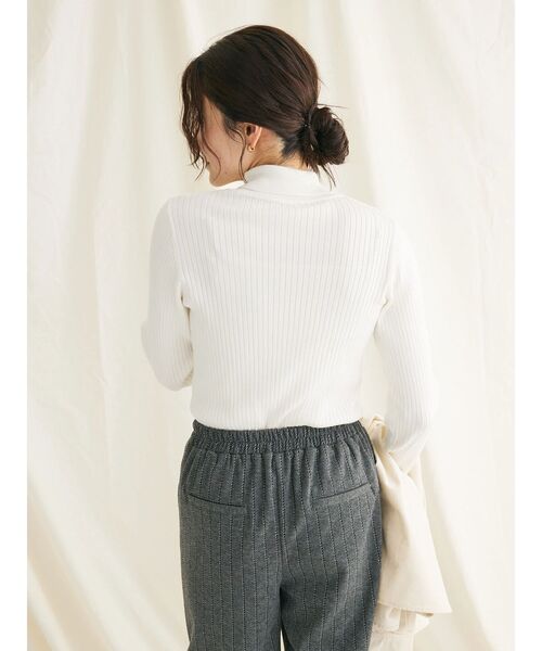 CRAFT STANDARD BOUTIQUE（クラフトスタンダードブティック）の「洗える　ウォッシャブルリブタートルニットプルオーバー（ニット/セーター・レディース・ボルドー/ライトグレー/マスタード/アイボリー/ブラック・FREE）」の19枚目の写真