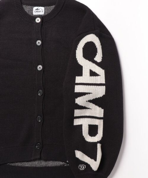 CAMP7(キャンプセブン)の「【CAMP7】ジャガードロゴニットカーディガン(カーディガン/ボレロ・レディース・ブラック/オフホワイト・M-L)」の4枚目の写真