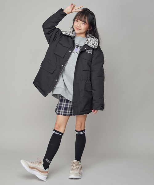 SISTER JENNI(SISTER JENNI)の「レオパードファー付きワークコート(その他アウター・キッズ・カーキ/ブラック・130cm/140cm/160cm/150cm)」の4枚目の写真