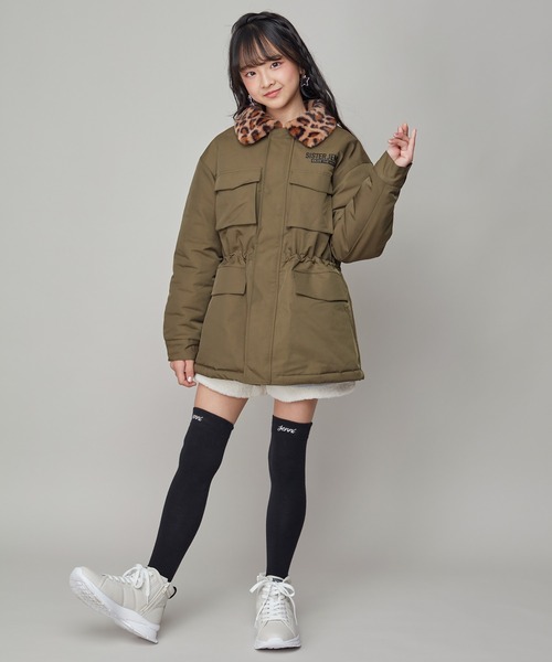 SISTER JENNI(SISTER JENNI)の「レオパードファー付きワークコート(その他アウター・キッズ・カーキ/ブラック・130cm/140cm/160cm/150cm)」の7枚目の写真