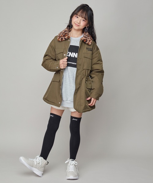 SISTER JENNI(SISTER JENNI)の「レオパードファー付きワークコート(その他アウター・キッズ・カーキ/ブラック・130cm/140cm/160cm/150cm)」の8枚目の写真