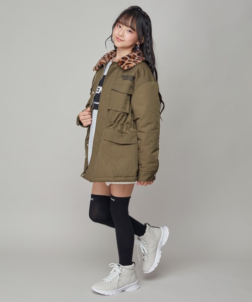 SISTER JENNI(SISTER JENNI)の「レオパードファー付きワークコート(その他アウター・キッズ・カーキ/ブラック・130cm/140cm/160cm/150cm)」の9枚目の写真