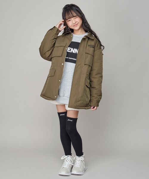 SISTER JENNI(SISTER JENNI)の「レオパードファー付きワークコート(その他アウター・キッズ・カーキ/ブラック・130cm/140cm/160cm/150cm)」の10枚目の写真