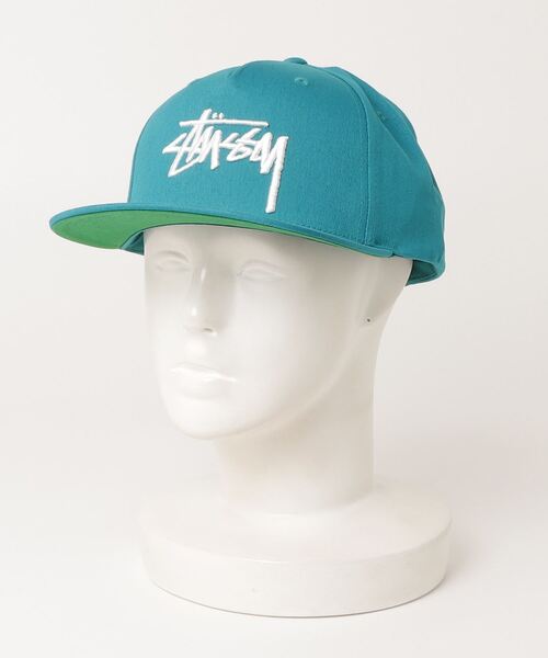 STUSSY(ステューシー)の「STUSSY/ステューシー Big Stock Point Crown Snapback Cap キャップ(キャップ・メンズ・ライトブルー/ブラウン・ONE SIZE)」の1枚目の写真