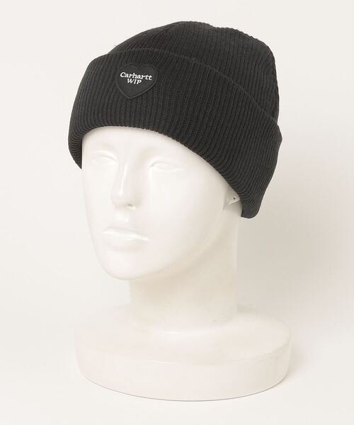Carhartt WIP(カーハートダブリューアイピー)の「【Carhartt/カーハート】ワンポイント ハートパッチデザイン ビーニー/HEART PATCH BEANIE /ニット帽(ニットキャップ/ビーニー・レディース・ライトブラウン/オフホワイト/ブラック/ネイビー・FREE)」の8枚目の写真